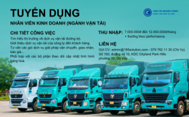 Tuyển dụng nhân viên kinh doanh tháng 8