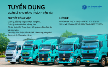 Tuyển dụng Quản lý kho hàng tại Quận 12