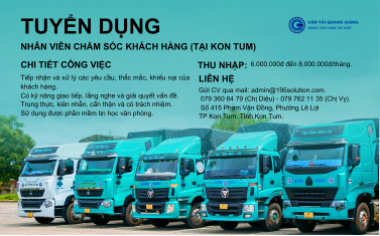 Tuyển dụng Chăm Sóc Khách Hàng (tại Kon Tum) tháng 8