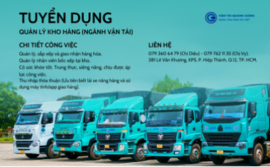 Tuyển dụng Quản lý kho hàng tại Quận 12